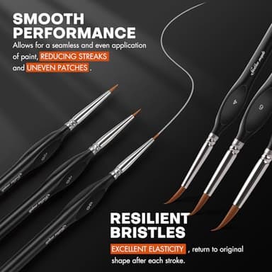 Golden Maple Detail Paint Brushes Set 10pcs Miniature Brushes for Fine Detailing & Art Painting - Acrylic, Watercolor, Oil, Models - Image 5