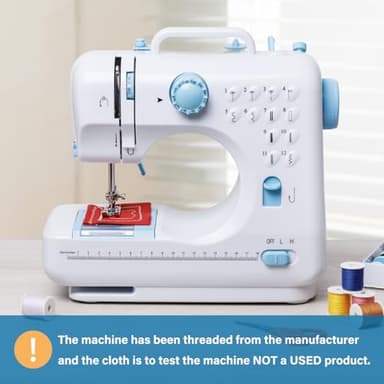 Sewing Machine for Beginners with Extension Table Mini Sewing Machines Kit Supplies 12 Built-in Stitches with Needles Assorted Thread Kit Starter Kit Easiest for Adult and Kids - Image 9