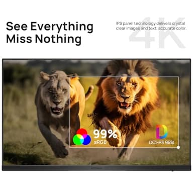 KOORUI 27 Inch 4K Monitor Computer UHD(3840 * 2160) IPS Display, 99% sRGB, 95% DCI-P3, 1.07 Billion Colors, Freesync & G-sync, Displayport & 2X HDMI, VESA 100 * 100mm, Tilt -5 to 20°, Audio Out (N07) - Image 3