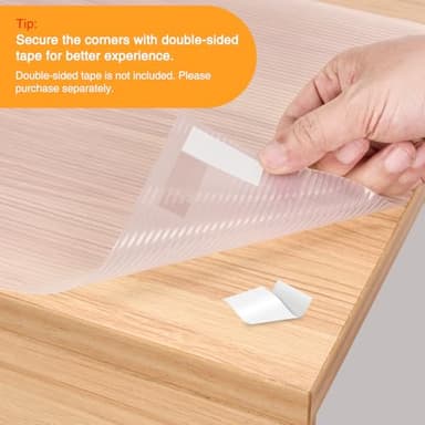 Glotoch Shelf Liner 17.5x360, Non Adhesive Cabinet, Drawer Liner for Refrigerator, Kitchen, Waterproof and Durable Fridge Table Place Mats for Cupboard, Clear - Image 5
