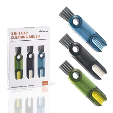 3 in 1 Cup Lid Gap Cleaning Brush Set, Multifunctional Insulation Bottle Cleaning Tools, Mutipurpose Tiny Silicone Cup Holder Cleaner, Home Kitchen Cleaning Tools - Image 1