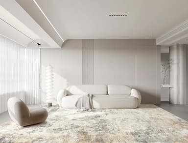 UERMEI 9x12 Area Rug Living Room Rugs - Washable Neutral Modern Abstract Soft Thin Large Rug Indoor Floor No Slip Rug Carpet for Bedroom Under Dining Table Home Office Decor - Golden Grey - Image 8