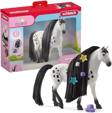 Schleich Horse Club Sofia's Beauties, Knabstrupper Stallion Beauty Horse with Brushable Hair - 8pc Styling Horse Figurine and Playset Accessories for Boys and Girls, for Kids Ages 4+ - Image 1