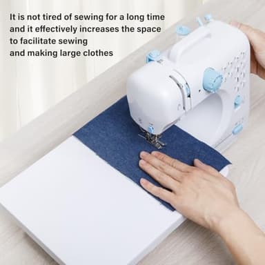 Sewing Machine for Beginners with Extension Table Mini Sewing Machines Kit Supplies 12 Built-in Stitches with Needles Assorted Thread Kit Starter Kit Easiest for Adult and Kids - Image 4