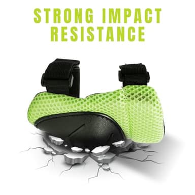 GEQID Kids Knee Pads Elbow Pads Wrist Guards Set ,Protective Gear for 4-6-12 Boys Girls Roller Skating Scooter Skateboarding Bike (Green, Free Size (4-12 Years or 40-80lbs)) - Image 3