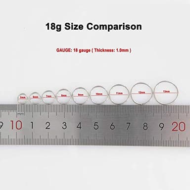 FANSING Small Nose Rings 18 Gauge 7mm Silver Nose Hoop 18g Cartilage Earring Helix Tragus Daith Rook Septum Piercing Jewelry Septum Rings - Image 4
