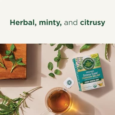 Traditional Medicinals Organic Stress Ease Tension Relief Tea, Lemon Verbena Mint, 96 Count (Pack of 6) - Image 5