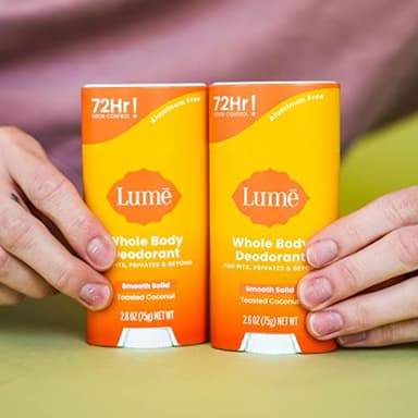 Lume Whole Body Deodorant - Smooth Solid Stick - 72 Hour Odor Control - Aluminum Free, Baking Soda Free and Skin Safe - 2.6 Ounce (Pack of 2) (Toasted Coconut) - Image 4