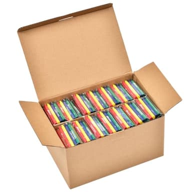 Madisi Crayons Bulk Pack, Regular Size, 4 Colors, cellophane 250 Packs, 1000 Count - Image 1