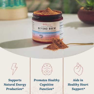 Live Conscious Beyond Brew - Coffee Alternative - Low Caffeine - Mushroom Complex w/Lion’s Mane, Reishi, Cordyceps & Chaga for Sustained Focus, Energy & Immunity - w/Prebiotics & Probiotics - 30 - Image 8
