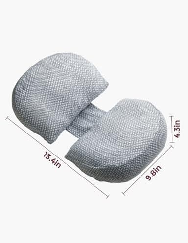 Momcozy Portable Pregnancy Pillow – W Shaped Maternity Support for Side Sleepers, Adjustable Travel Wedge Pillow for Back, Belly, and Hip Relief, Ideal for Pregnant Women, Deep Grey - Image 8