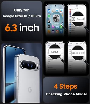 SPIDERCASE Magnetic for Google Pixel 10/Pixel 10 Pro Case, Military Grade Drop Protection Slim Translucent Matte Shockproof Anti-Fingerprint Phone Case for Pixel 10/10 Pro, Black - Image 2