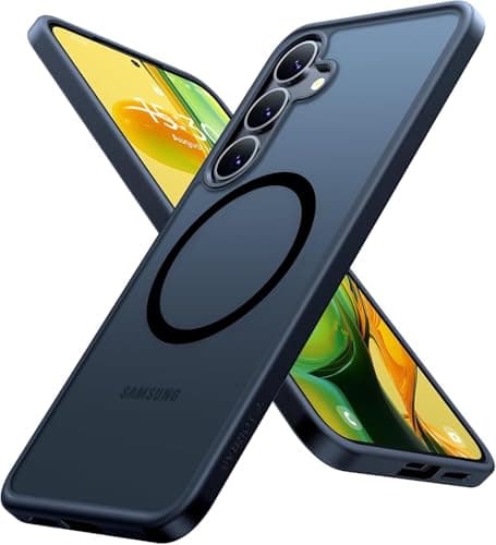 TORRAS Magnetic Shockproof Case for Samsung Galaxy S25 Plus, [12FT Military Grade Protection] [Fit for MagSafe], Translucent Slim Case for Samsung S25+Plus Case Anti-Fingerprint Anti-Scratch, Black - Image 1