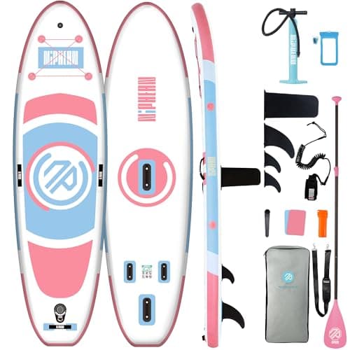 Niphean（Ultra-Light）Inflatable Paddle Board with (Beginner Friendly) StabilTrac Fin and Durable SUP Accessories, 10' Stand Up Paddle Boards for Adults & Youth, Versatile Yoga Paddle Board, Gift Ideas - Image 1
