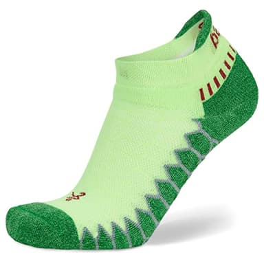 Balega Silver Compression Fit Performance No Show Athletic Running Socks for Men and Women (1 Pair), Mellow Lime, Large - Image 1