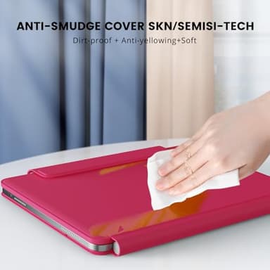 RAYMCRAFT for iPad 11th(A16, 2025)/10th Generation Case with Keyboard, Magic Keyboard 2022, Springy Backlit Keys, Stain-Resistant Surface, Multi-Touch Trackpad, Azalea Red - Image 3