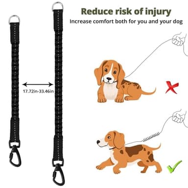 jenico Long Dog Leash 20FT: 3/8'' Heavy Duty Rope Leashes for Dogs Training with Lockable Hook Reflective Threads Bungee and Padded Handle - Dog Lead for Large Small Medium Dogs Outside Walking - Image 5