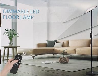 Floor Lamp, Upgraded 40W 4000LM Super Bright Torchiere LED Floor Lamps for Living Room, Stepless Dimmable Color Temperature 2700K-6500K with Remote & Touch Control, Standing Light for Bedroom Office - Image 11