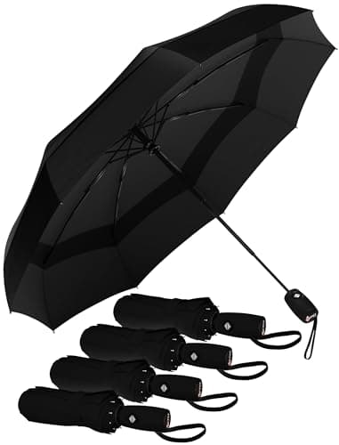 REPEL Windproof Travel Umbrella - Compact & Withstands Winds up to 85MPH, Strongest Premium Auto Folding Umbrella for Rain and Sun - Durable, Light & Portable for Women & Men, Fits Backpack & Cars - Image 1
