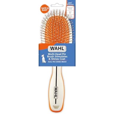 Wahl Premium Pet Double Sided Pin Bristle Brush with Patented Stacked Pin Design for Dogs - Removes Loose Hair & Stimulates the Skin while Creating a Soft Coat Shine - Model 858501 - Image 8