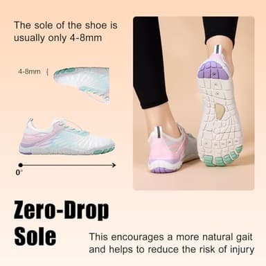 Hike Barefoot Shoes for Women Men Breathable & Non-Slip Athletic Footwear Wide Toe Water Shoes,Designed for Walking,Running&Swimming White - Image 5