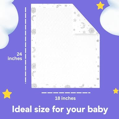 Eli with Love Disposable Baby Changing Pads - Soft, Waterproof & Leakproof Liners Absorbent Underpads - Large Travel Size Diaper Changing Mat for Home, Car, Diaper Bag - (20 Pack, Boho) - Image 9