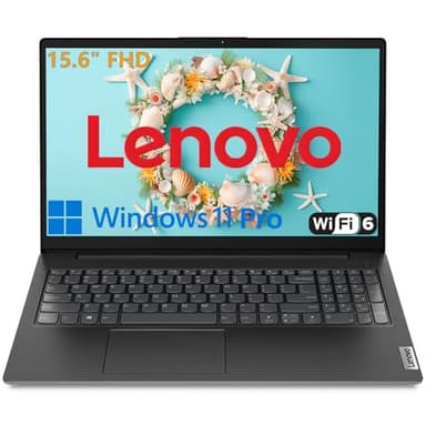 Lenovo 15.6" Laptop Computer for Home Business Student, Intel Dual-Core Processor, 32GB DDR4 RAM, 1TB PCIe SSD, FHD Display, WiFi 6, Bluetooth 5.2, HDMI, Numeric Keypad, Windows 11 Pro (Renewed) - Image 1