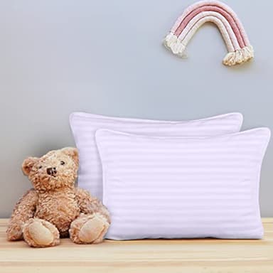 Utopia Bedding Toddler Pillow (Lavender, 2 Pack), 13x18 Pillows for Sleeping, Soft and Breathable Cotton Blend Shell, Small Kids Pillow Perfect for Toddler Bed and Travel (Intended for Age 2 and up) - Image 5