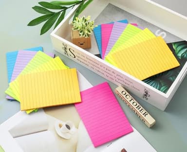 (12 Pack) Lined Sticky Notes 4x6 in Ruled Stickies Super Sticking Power Memo Pads Bright Colors - Image 6