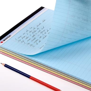 KAISA Colored Legal Pad Writing Pads 8.5x11 inch, Wide Ruled, 40 Sheets/Pad, 20lb Colored Paper, Perforated Writing Pad with Sturdy Back (4 Pads), KSU-5972 - Image 2