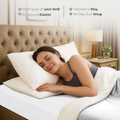 Utopia Bedding King Fitted Sheet - Bottom Sheet - Deep Pocket - Comfy Microfiber - Easy Care -1 Fitted Sheet Only (White) - Image 8