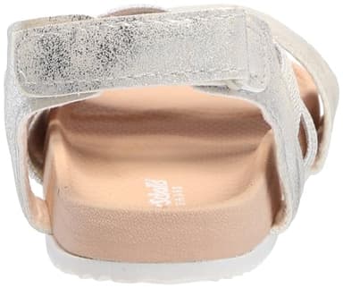 Dr. Scholl's Shoes Islander Toddler Flat Sandal Silver Stretch Gore 12 M - Image 3