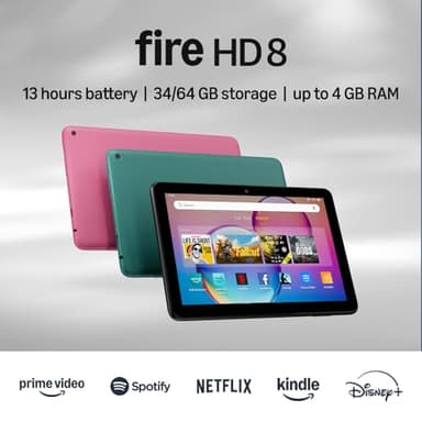 Amazon Fire HD 8 tablet (newest model), 8” HD Display, 3GB memory, 32GB, designed for portable entertainment, Black, without lockscreen ads - Image 7