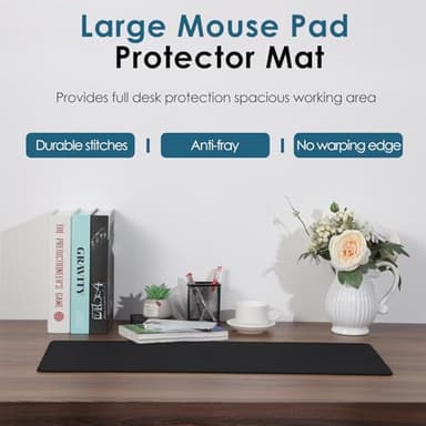 Dizzy Balloon Large Extended Mouse Pad with Durable Stitched Edges, 35.43"x11.81"x0.12", Mouse Mat Desk Mat for Home and Office, Black Large Gaming Mousepad, Keyboard Mat with Non-Slip Rubber Base - Image 7