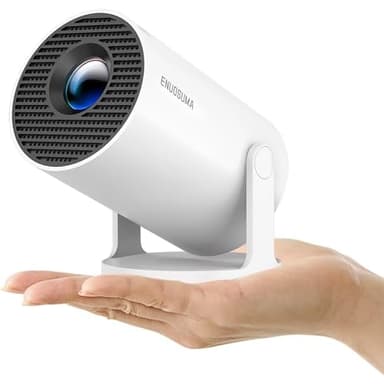 ENUOSUMA Super Mini Projector with WIFI 6 and Bluetooth, 4K 1080P Support Portable Projector, Built-in App, Android 11, 200 ANSI, Auto Keystone Correction, Video Projector for Laptop/PC/Smartphone - Image 1