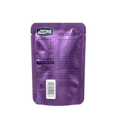 A Strong Heart Wet Dog Food Pouches, Beef & Vegetable Stew, 3.5 oz Pouches (Pack of 24), Made in The USA with Real Beef - Image 3