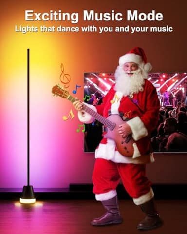 Keepsmile Smart RGB LED Corner Floor Lamp,172 LEDs Bright Standing Lamps for Living Room with APP and Remote,Modern Floor Lamp with Music Sync and 16 Million Colors, Ambient Lighting for Bedroom - Image 4