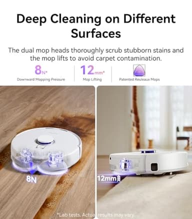 NARWAL Freo Z10 Robot Vacuum and Mop Combo, Tangle Free Robot Mop, 15,000Pa Suction, Adapts to Hard-to-Reach Areas, Self-Emptying, Mop Washing & Drying, Obstacle Avoidance, for Pet Hair & Hard Floor - Image 8