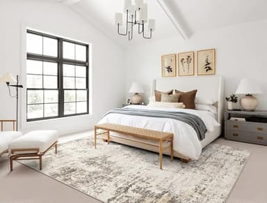 UERMEI 10x14 Area Rug Living Room Rugs - Washable Neutral Modern Abstract Soft Thin Large Rug Indoor Floor No Slip Rug Carpet for Bedroom Under Dining Table Home Office Decor - Dark Brown - Image 4