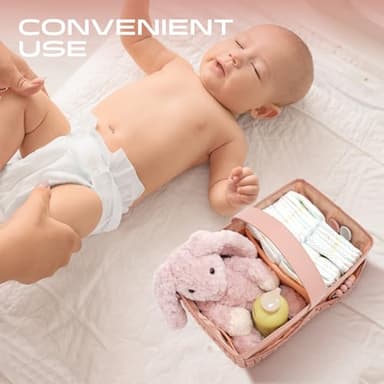 LUKJOJO Luxurious Baby Diaper Caddy, Nursery Storage Basket for Newborn Boy and Girl, Travel Baby Basket for Diapers Baby Wipes, Organizer Tote Bag Storage Bin, Baby Shower Gifts(dusty rose) - Image 5
