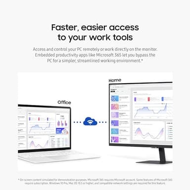SAMSUNG 32-Inch M5 (M50D) Series FHD Smart Monitor with Streaming TV, Speakers, HDR10, Gaming Hub, Multiple Ports, Workout Tracker, Vision Accessibility Tools, LS32DM500ENXGO, 2024 - Image 6