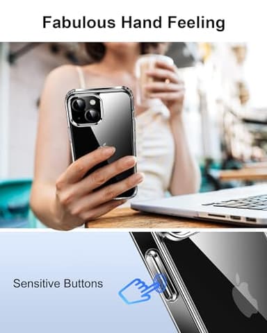 HOOMIL Case for iPhone 13 Mini 5.4-Inch, Non-Yellowing, Drop Protection, Anti-Scratch Transparent Hard Back Phone Cover - Crystal Clear - Image 8