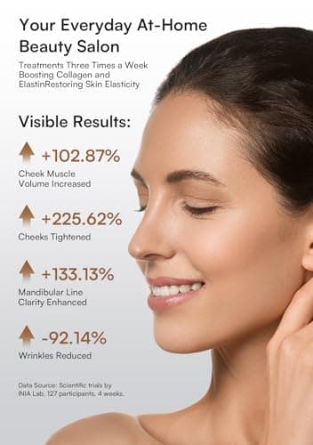 INIA 3-in-1 Red Light Therapy for Face and Neck, Skin Tightening Device True Beauty Glow Facial Massager for Skin Care, Effective Wrinkle Reduction Anti-Aging with Lifting, Tightening, Infusing - Image 6