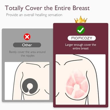 Momcozy Larger Breast Therapy Packs, Hot and Cold Breast Pads with 2 Soft Covers, Breastfeeding Essentials，2 Pack，Pink - Image 4