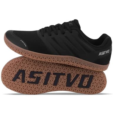 ASITVO Wide Men's Barefoot Zero Drop Sole Minimalist Width Toe Box Walking Shoes Sneakers Size 10.5 TPU No-Sew Upper Cross-Trainer Roat Running Shoes Black Oxford 44 - Image 1