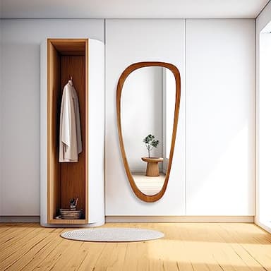 WallBeyond Asymmetrical Mirror, Irregular Mirror Full Length, Boho Wall Mirrors Decorative for Bedroom Living Room Entryway Hall, Mid Century Modern Decor 48" H x 22" W - Image 7