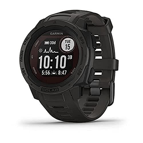 Garmin 010-02293-10 Instinct Solar, Rugged Outdoor Smartwatch with Solar Charging Capabilities, Built-in Sports Apps and Health Monitoring, Graphite - Image 1