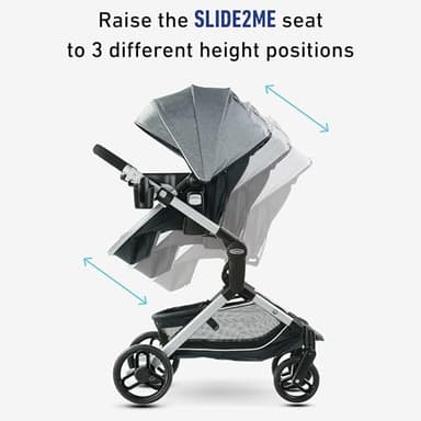 Graco Modes Nest Travel System, Includes Baby Stroller with Height Adjustable Reversible Seat, Pram Mode, Lightweight Aluminum Frame and SnugRide 35 Lite Elite Infant Car Seat, Bayfield - Image 2