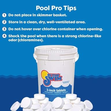 In The Swim 3 Inch Stabilized Chlorine Tablets for Sanitizing Swimming Pools - Individually Wrapped, Slow Dissolving - 90% Available Chlorine - Tri-Chlor - 5 Pounds - Image 4