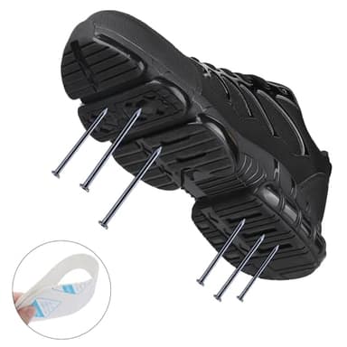 LIANGGO Steel Toe Sneakers for Men Women Safety Composite Toe Lightweight Work Shoes Indestructible Air Cushion Zapatos de seguridad para Hombres 45 Black - Image 5